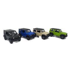 Auto Welly Suzuki Jimny kov/plast 11cm 4 barvy na zpětné natažení 12ks v boxu