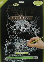 Škrabací obrázek stříbrný - panda