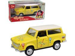 Auto trabant žlutý kov 12cm v krabičce