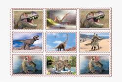 Nálepky 3D 9ks set - dino (25)