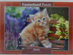 Puzzle 500 dílků - Kotě na lavičce