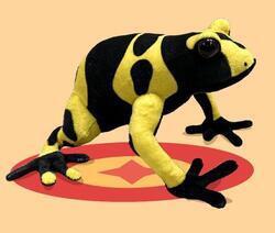 Žába pralesnička žluto-černá plyš 22cm